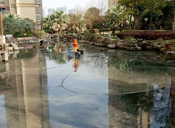 厚街镇景观池淤泥清理